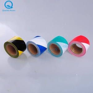 Čína červená / bílá výstražná páska; Modrá / zelená / bílá výstražná páska; Žlutá / černá barikádová páska